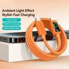 USAMS SJ774 U92 1.2m Type-C to Lightning Cable 30W Fast Charging Data Transfer Cord with LED Light