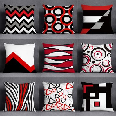 Funda de cojín para sala de estar con estampado geométrico colorido, decoración de sofá, funda de almohada cuadrada de poliéster