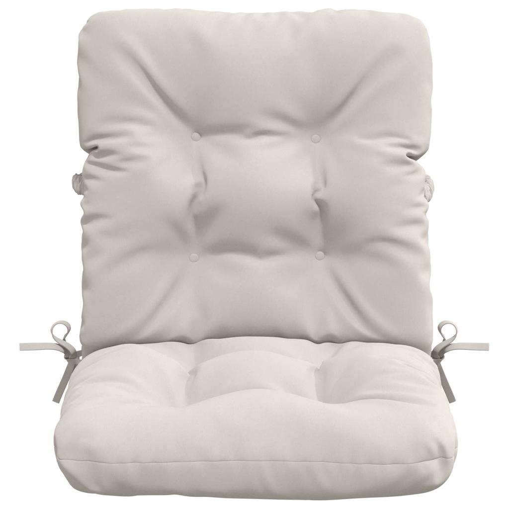 2 Piece High Back Cushion Set VIANEN 100percent Polyester White