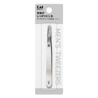 Kai Corporation KAI Strong Catch Tweezers with Angled Tip and Cap for Eyebrows (KQ1831)
