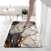 Nordic Marble Absorbent Bath Mat Bathroom Entryway Non-Slip Floor Rug Washable Square Design