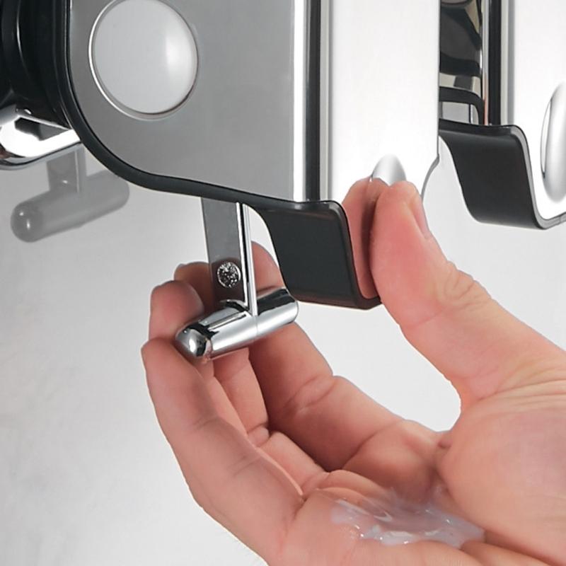 Single/Double Soap Dispenser Wall-mount Shower Bath Shampoo Dispenser Liquid Soap Container Bathroom Washroom Kitchen