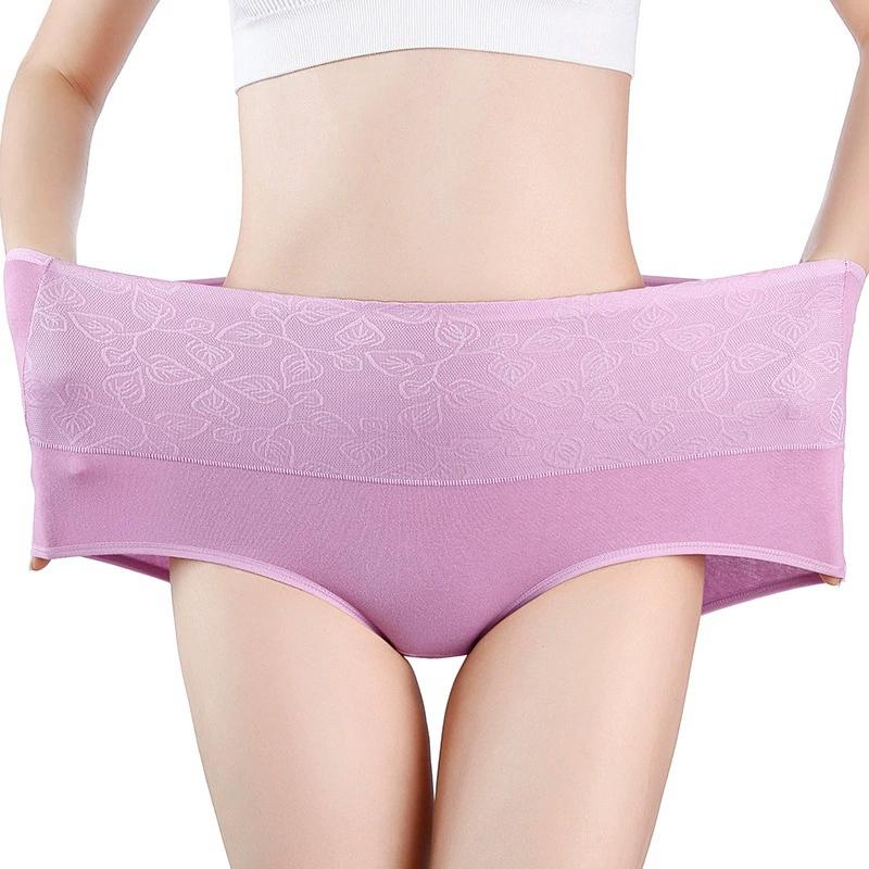 Women's High-waisted Graphene Bacteriostatic Cotton Briefs Breathable Elastic Underwear