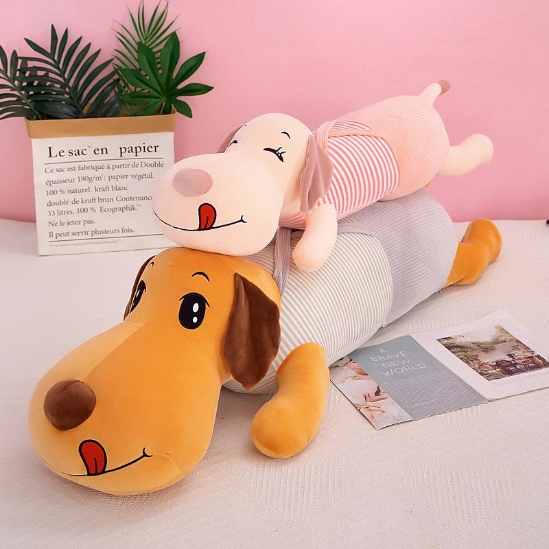 Giant Couple Cute Soft Down Cotton Dog Plush Pillow Doll Plush Pet Doll Baby Long Sleep Pillow Girlfriend Accompanying Gift
