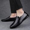 Fashion All-match Non-slip Walking Shoes High-end Handmade Genuine Leather Men Shoes Italian Luxury Brand Loafers Men Light Casual Shoes