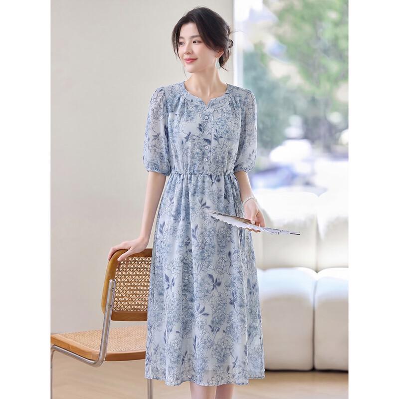 ORIGIN Women s Printed A-Line Midi Dress M