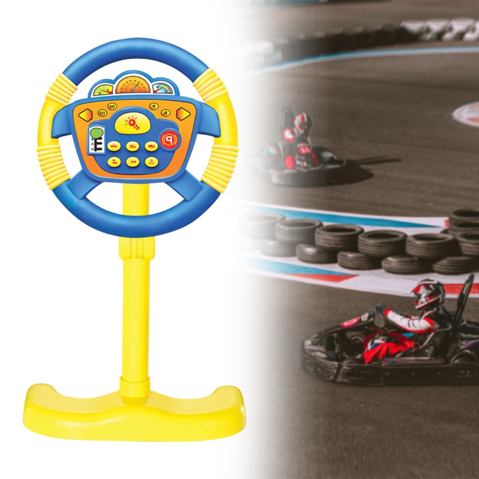 

Игрушка-симулятор вождения автомобиля для детей со звуковыми функциями синий