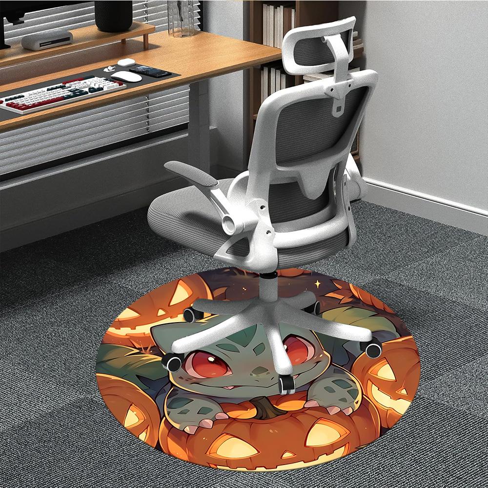 

1pc Halloween Pumpkin Cat Chair Carpet for Office, Indoor Non-Slip Polyester Fiber Carpet, Machine Washable, Durable Construction yy251205144 80cm by 80cm
