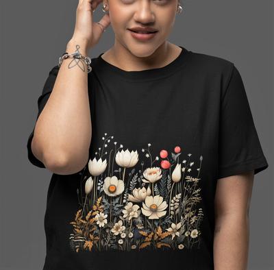 Wildflower Meadow T-Shirt: 70s Retro Floral Tee