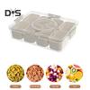 Snack Box with 8 Compartments Space-Saving Snack Plate for Sweets Nuts Fruit Storage Snack Tray Versatile Snack Organizer