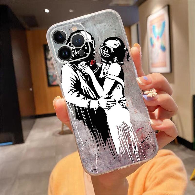 Phone Case For Iphone 17 Pro Max Air 16 15 14 13 Pro Max 15 16 Pro 15Plus Street Art Banksy Graffit