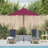 Sun Umbrella with Wooden Pole 150 X 200 Cm Bordeaux Red