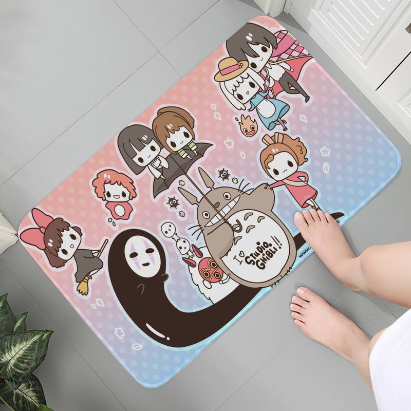 Anime Totoro No Face Man Kitchen Mat Entrance Doormat Bedroom Home Floor Decoration Living Room Carpet Hallway