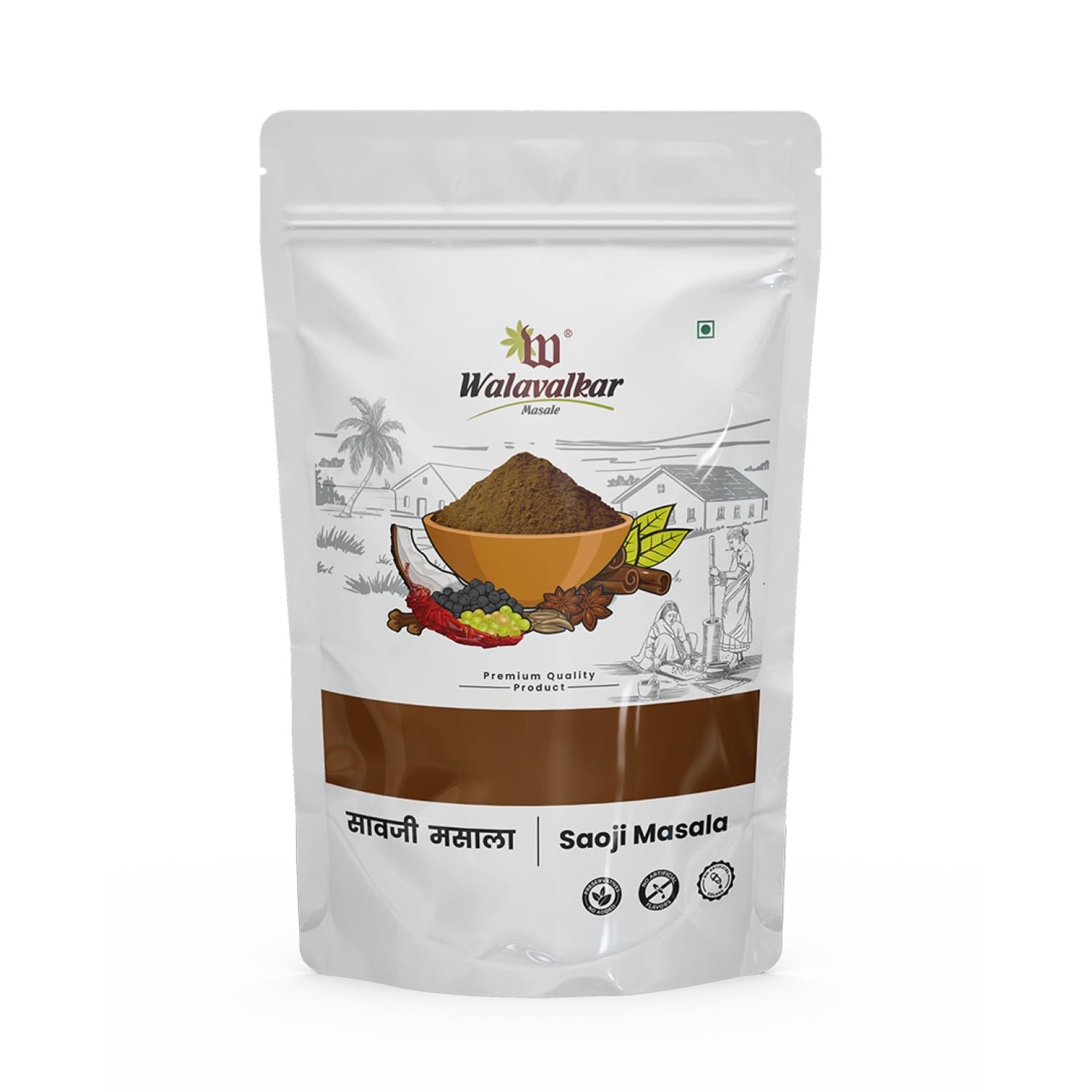 

Walavalkar Saoji Masala Powder 200g - Authentic Fiery Spice Blend from Nagpur, Vidarbha, For Chicken, Mutton & Veg Curries
