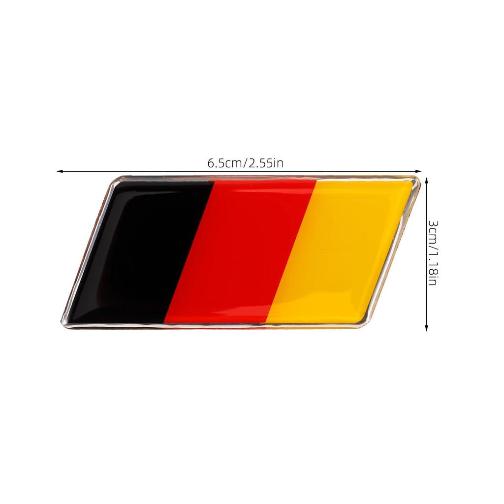 Mipcase Germany Flag Car Sticker, Metal National Flag Car Decal, Germany Flag Car Vehicle Window Sticker for Party Decoration