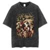 Rock Band My Chemical Romance Magliette Lavate The Black Parade Uomo Donna Punk Hip Hop Manica Corta Maglietta di Cotone Magliette Oversize
