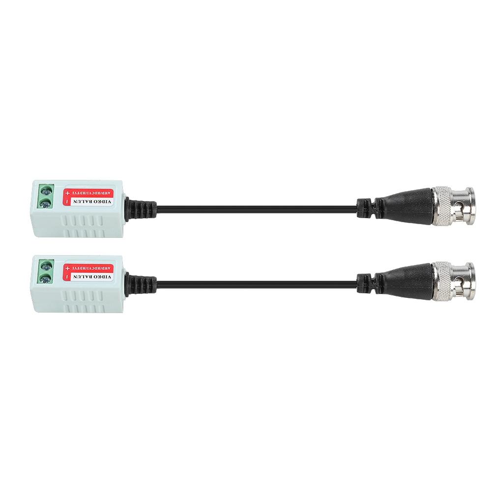 2pcs Portable HD CVI HDVI AHD Passive Video Balun Transceiver Cable Twisted Transmitter for Cam