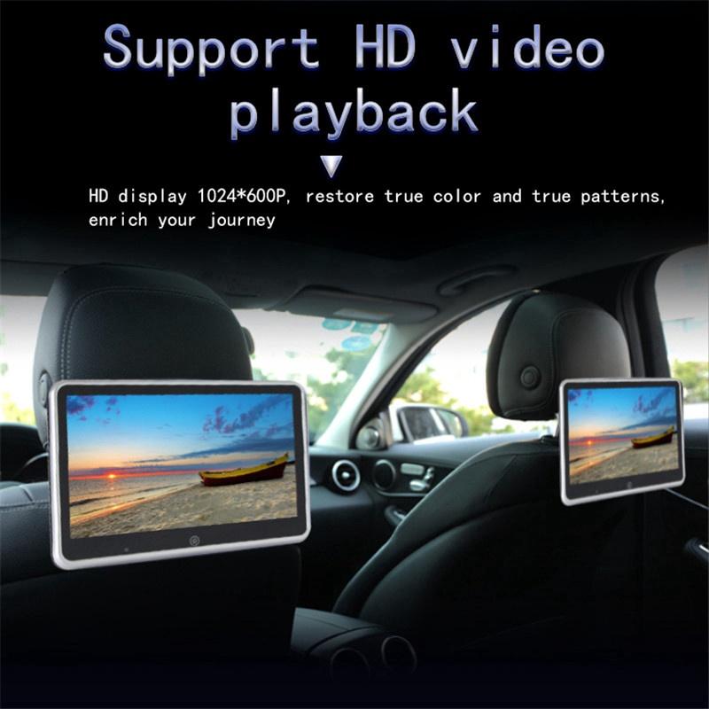 12V 10.1 Inches Car Headrest Monitor Auto Multimedia MP4 MP5 Video Player TFT HD LCD Display Touch Screen bluetooth/USB/FM