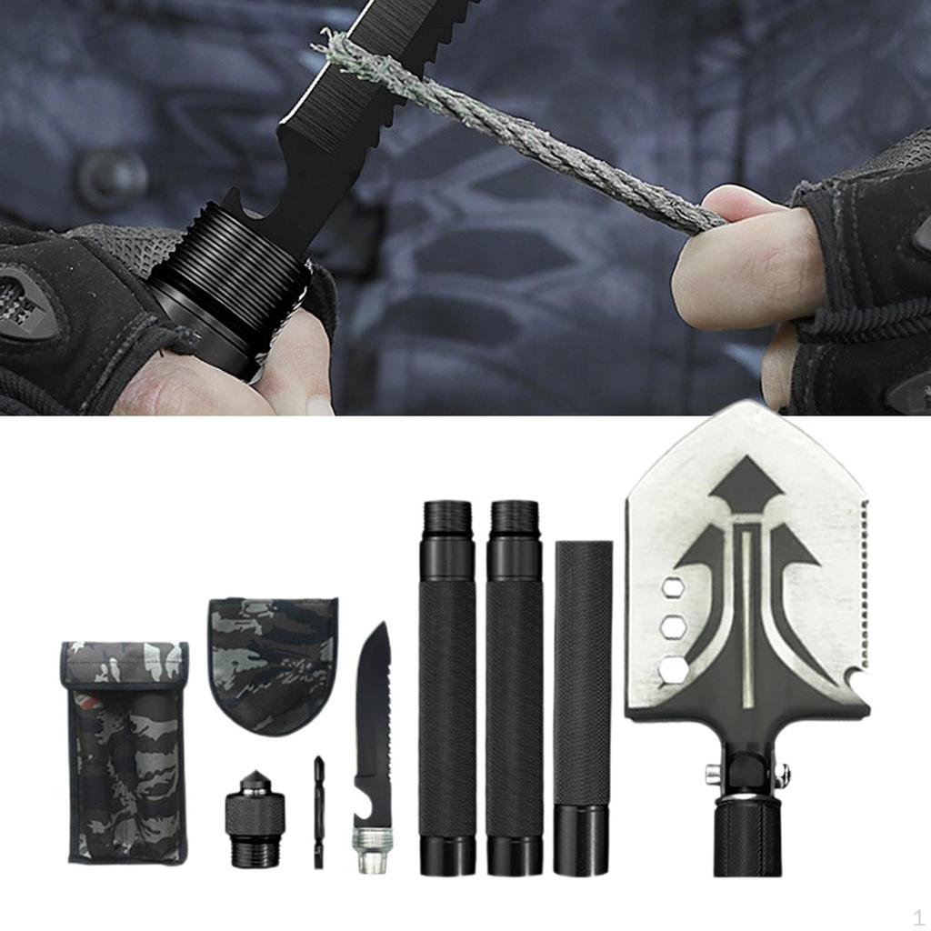 Survival Camping Shovel Folding Gear, Multifunctional Outdoor
