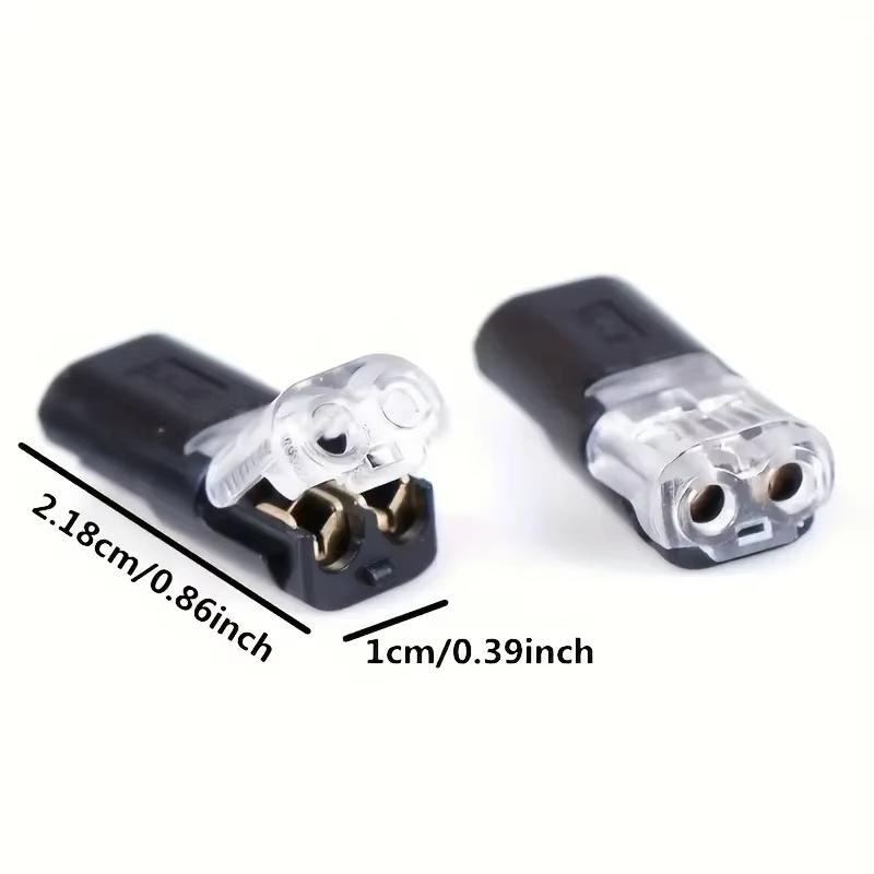 50 Pieces of 2-Pin Plug Electrical Connectors for Automotive Wires and Cables, Automotive Electrical Connector Strip Terminals