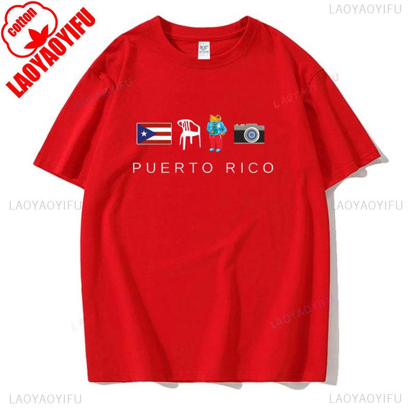 DTMF Puerto Rico Printing Tshirt Summer Women's Cotton Shirt Bad Bunny Tees Hip-hop Trendy Short-sleev Unisex Casual Streetwear