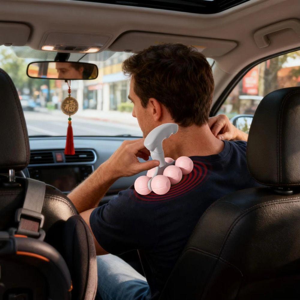 Portable Handheld Massager Spine Relaxation Muscle Rolling Ball Manual Neck Massager Roller  Body