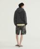 COVERNAT Small Logo Stripe Crop Zip-Up Hoodie Dark Navy