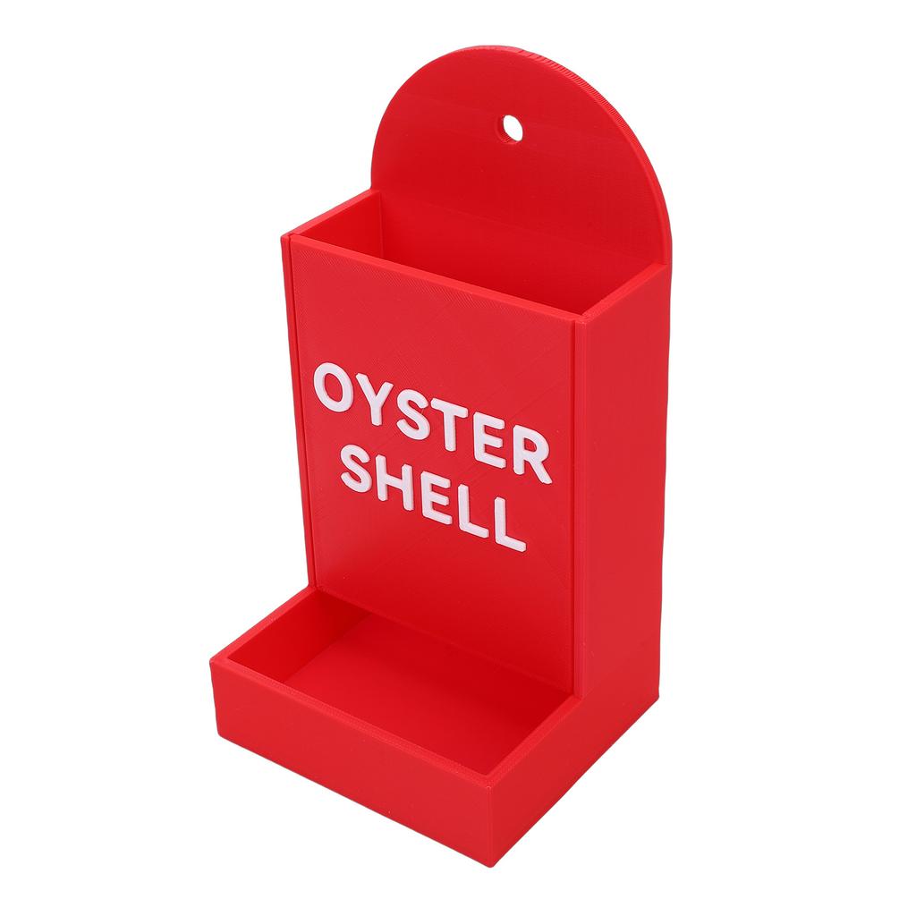Chicken Feeder Hanging Gravity Feed Oyster Dispenser for Small to Medium Poultry Desktop Decoration Red