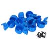 10pcs Automatic Poultry Waterer Chicken Watering Cups with Nuts for Ducks Geese Pigeons Quails Blue