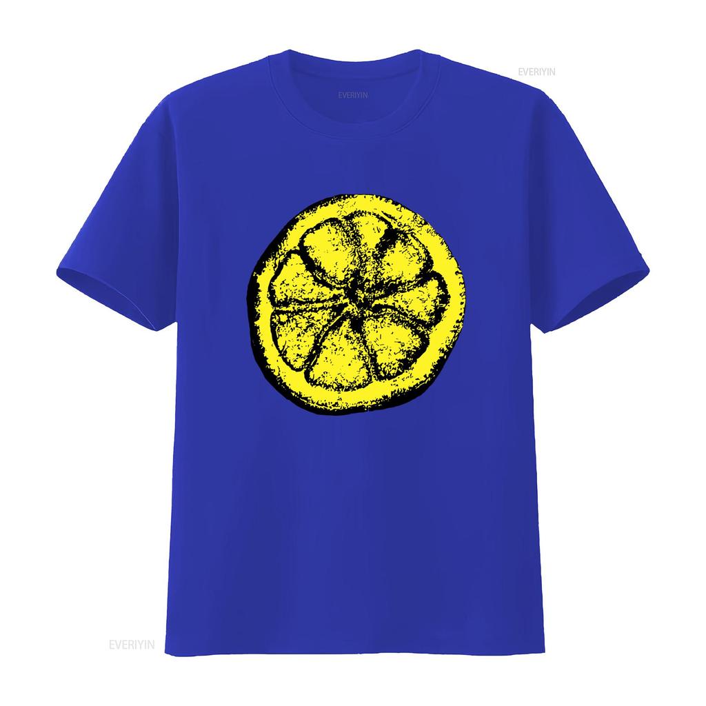 Vintage Style Stone Roses Lemon T Shirt for Men and Women Vintage Washed Soft Comfortable Slightly Homme Breathable Streetwear