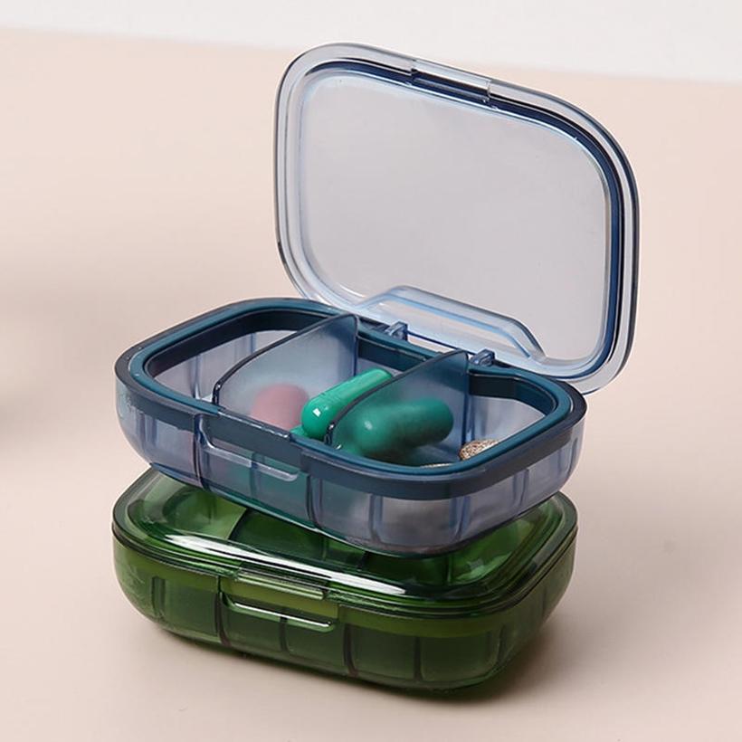 3-Compartment Small Pill Box Container Portable Travel Pill Organizer for Pocket Purse Medicine Vitamin Holder Dispenser