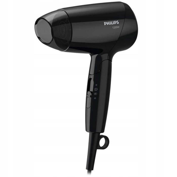Sèche cheveux - Philips - BHC01010 - Compact pliable 1200W ThermoProtect avec peigne offert