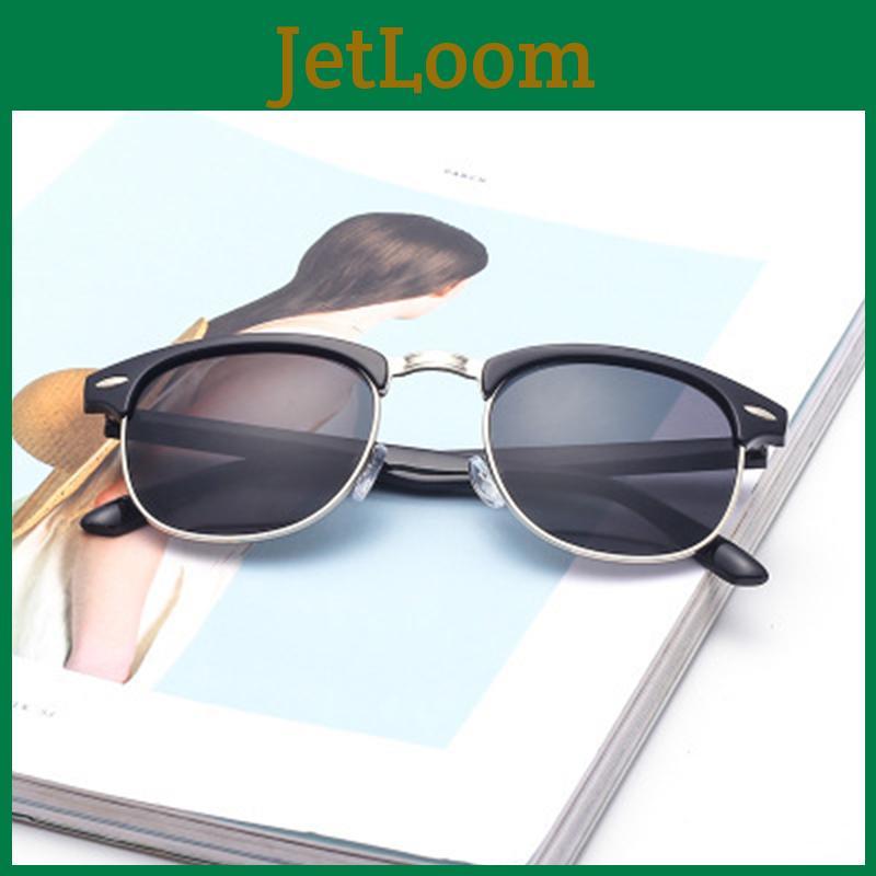 Protection Uv400 Sunglasses Half Frame For Outdoor Activities Retro Lightweight