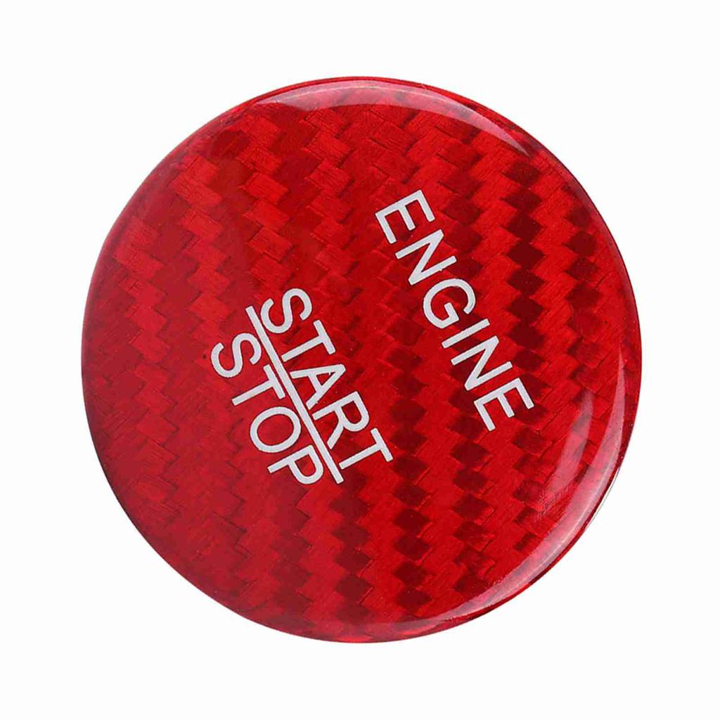 Red Carbon Fiber Engine Start Button Cover Trim for Mercedes Benz A B C GLC GLA CLA ML Class