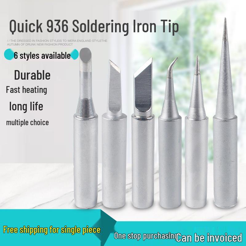 Quick 936 High-Frequency Inner Heating Soldering Iron Tip, Pointed & Bent, Model 203H.