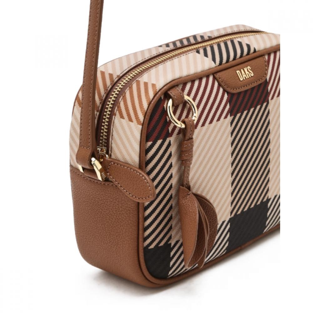 Daks Brown Big House Check Crossbody Bag Dcba2f681w2