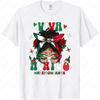 Viva Mexico Messy Bun High Quality TShirt Mexican Girl Hair Flag Graphic Women Clothes Mexico Pride Shirt ONeck ShortSleeve