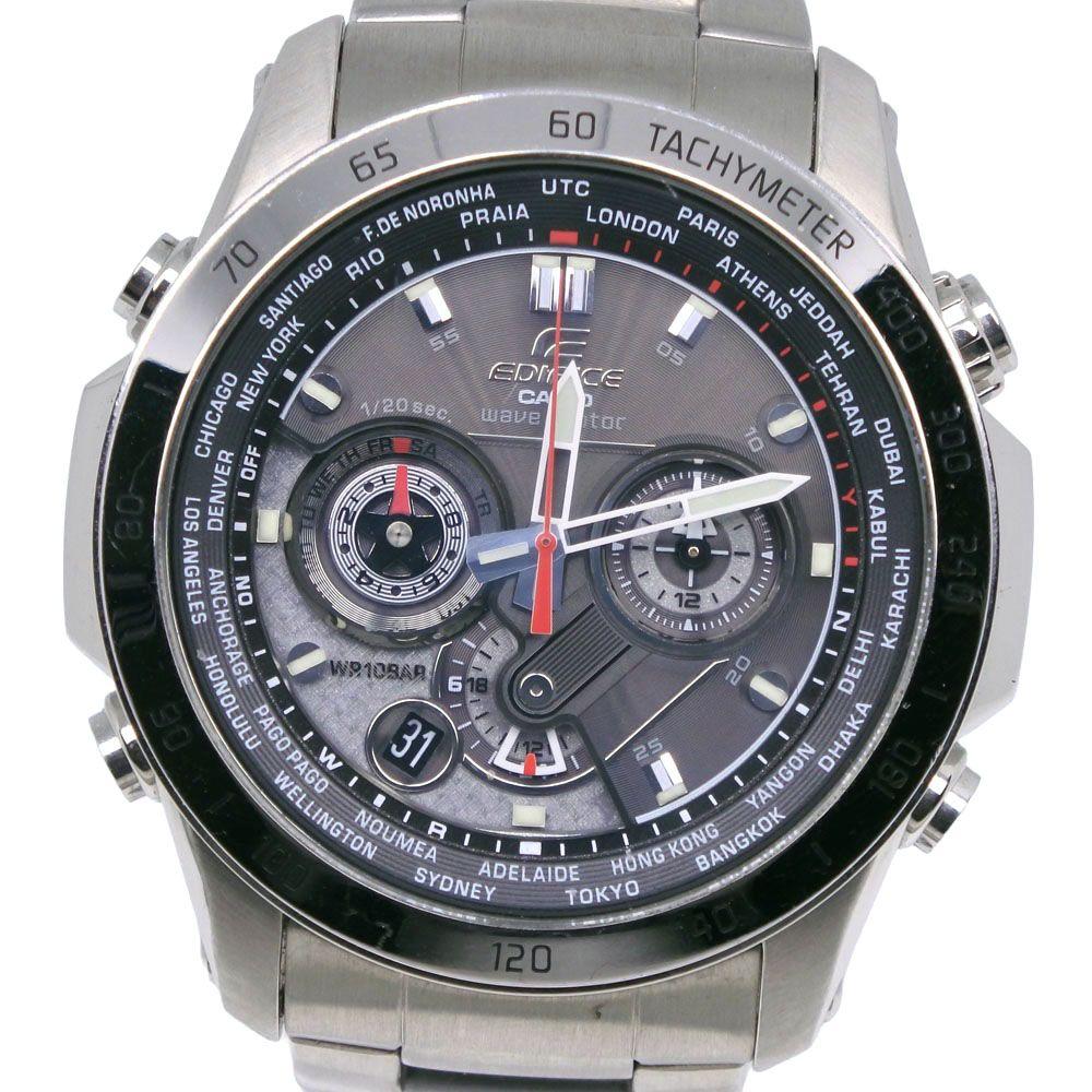 [CASIO] Casio Edifice Multiband 6 EQW-M1000D-1AJF Stainless Steel Gray Solar Radio Watch Chronograph Men s Gray Dial Watch