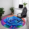 1pc Blue Rose Chair Carpet for Office, Soft Flannel Throw Mat, Perfect for Office,Holiday Party Decoration Choice Yy251113104