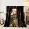 Elegant Dog with Flowers for all seasons blanket lunch break throw gift