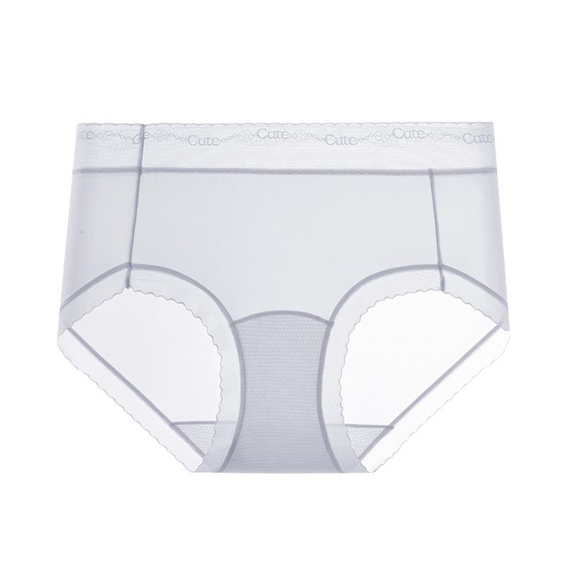 Lady Plus Size Summer Light Camellia 10A Antibacterial Ice Silk Breathable Quick Drying Briefs