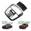 Carbon Fiber Roof Reading Light Lamp Cover Trim Kit For Dodge Charger 2011-