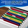 1InTheOffice Poly Expanding Hanging File Folders Letter Size, Hanging File Pocket, File Cabinet Dividers, Assorted, 5/Pack