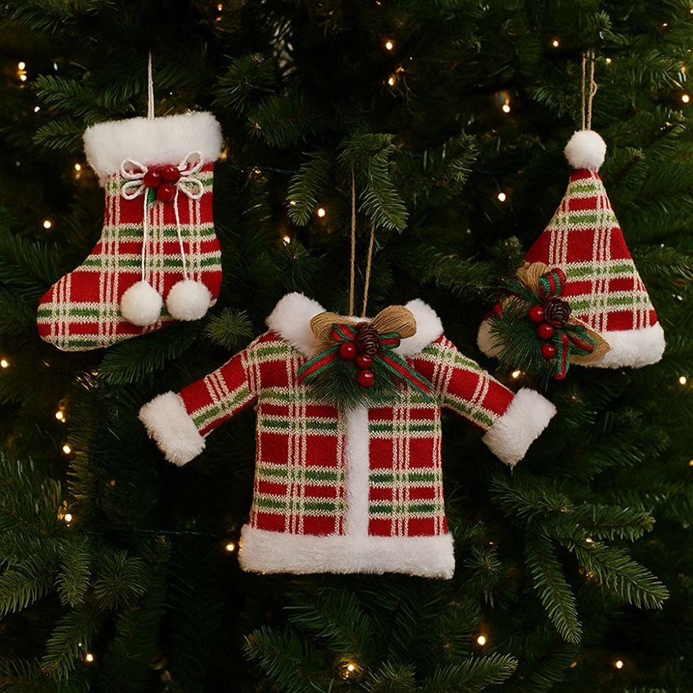 Clothing Christmas Tree Pendant Plush Christmas Decorations  Party Favors