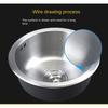 304 Stainless Steel Sink Vegetable Washing Basin Under Counter Basin Round Nano Island Counter Bar Small Single Basin Kitchen Sink