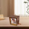 8/16 Photos DIY Wooden Rotating Picture Album Luminous Wooden Animated Photo Album  Wedding