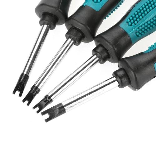 Qiilu 4-Piece Screwdriver Set, U-Shaped Jack Driver with Magnetic Screwdriver, CRV 998A, Fits M1.7, M2.0, M2.3, and M2.6