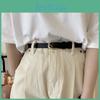 Stylish Korean Vintage Gold Buckle Slim Pu Belt For Women Ideal For Casual Wear