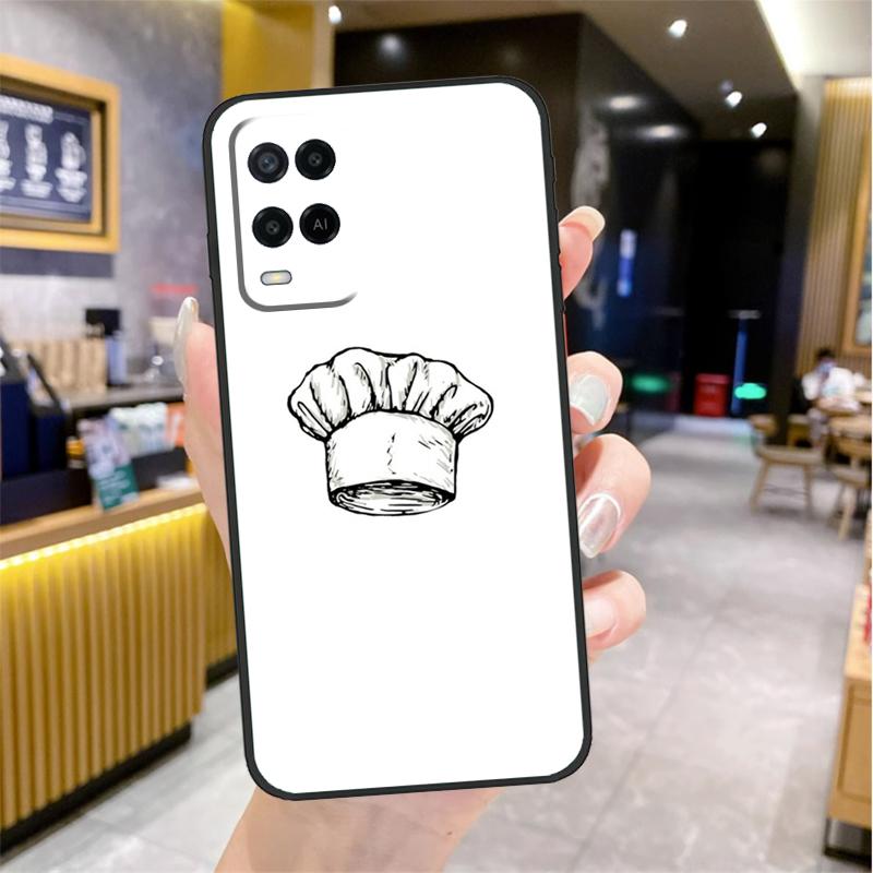 Cooking Chef Case For Oppo A74 A54 A94 A78 A98 A18 A60 A80 A40 A38 A58 A96 A76 A16 A15 A17 A57 A77 A5 Pro