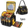 Instrument Tool Bag Organizer Multipurpose Gift Multi Pockets Carrying Case Black for Electric